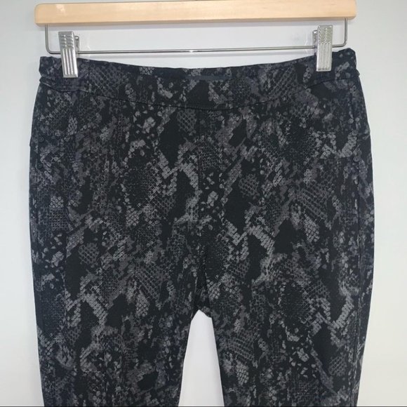 Sanctuary Ponte Pants Women's Size Medium Black Grey Snake Stretch Leggings - Picture 4 of 13